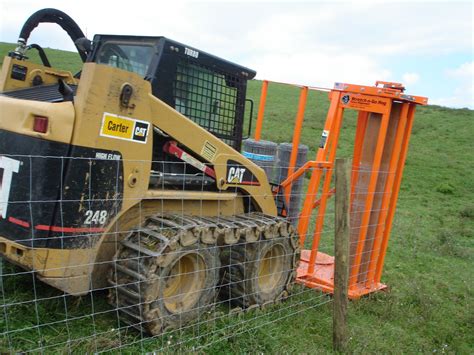 skid steer fence roller|Fence Stretcher .